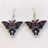 Black Moth Earrings
