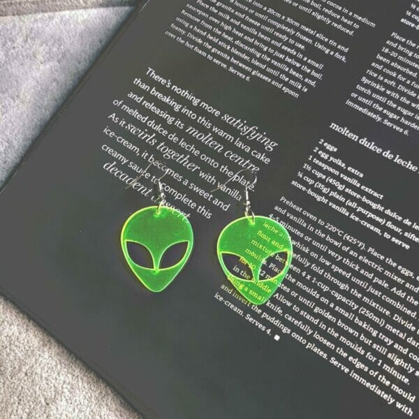 alienearrings UFO Alien Earrings