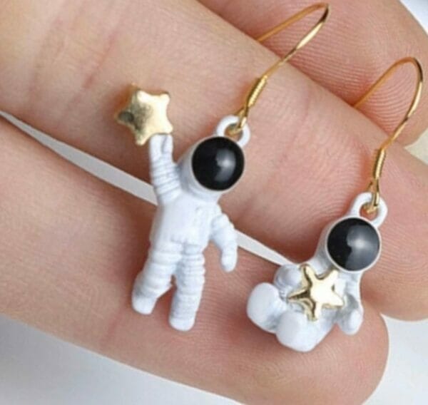 astronautTinyEarrings astronaut gift earrings