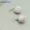 baseball earrings