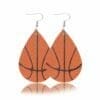 Leather Baseball Earrings Wholesale