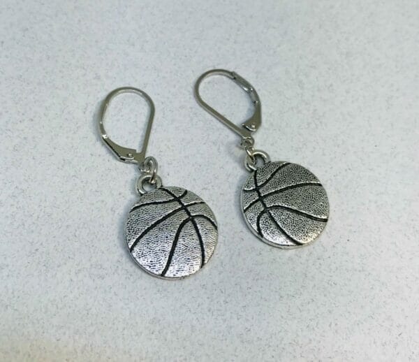 basketball_earring Basketball Leverback Earrings, Coach gift