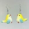 Resin Bird Earrings, Spring Cardinal Earrings, Blue Bird Earrings, Red Bird | Green Bird