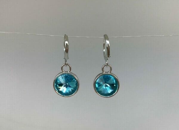 birthstoneearringmarch Crystal Earrings, Birthstone Jewelry