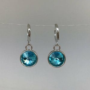 birthstoneearringmarch Crystal Earrings, Birthstone Jewelry