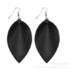 Leather Dangle Leaf Earrings