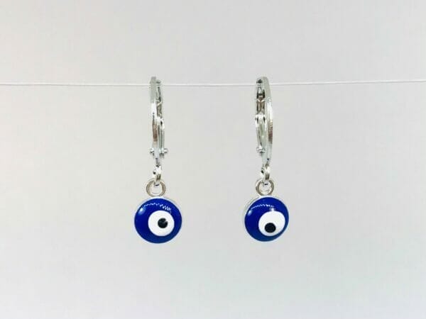 Blue Evil Eye Earrings