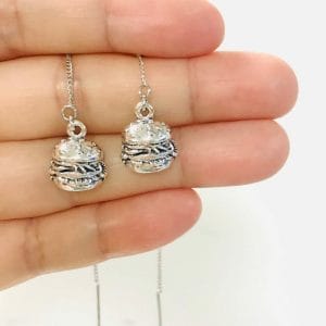 burger charm earrings