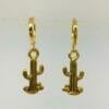 Cactus Huggie Earrings