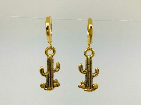 Cactus Huggie Earrings