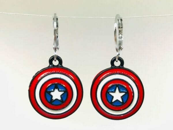 captainAmericaEarrings Captain America Earrings