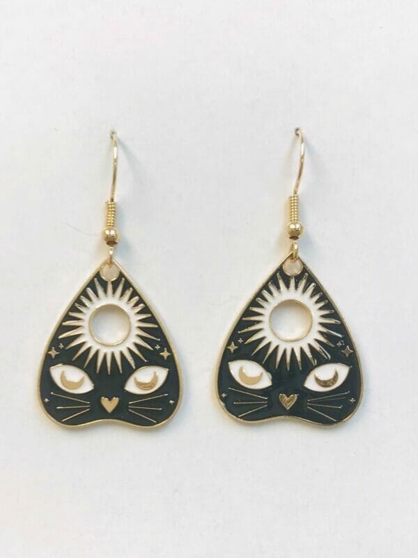 cat_ouija_earrings Ouija Cat Eye Earrings Tarot Card