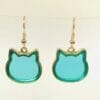 acrylic cat face earrings