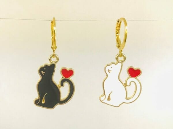 Black Cat Earrings