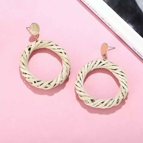 circle_hoop_woven_earring3 Round Circle Drop rattan woven earring wholesale