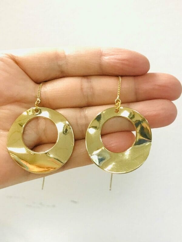 circleearrings Long Dangle Round Circle Earrings