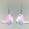 Resin Bird Earrings, Spring Cardinal Earrings, Blue Bird Earrings, Red Bird | Green Bird
