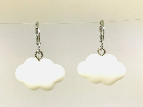 cloudearringshuggie White Clouds Earrings