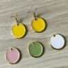 Colorful Round Circle Disc Enamel Earrings minimalist gifts