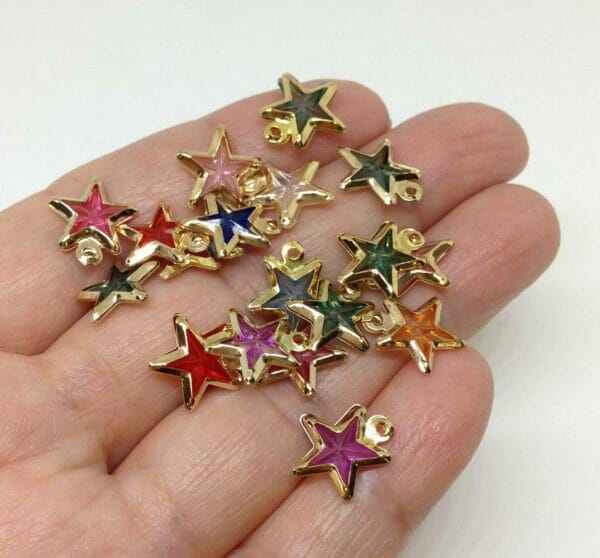 color_star_charm 20pcs Color Stars Charm