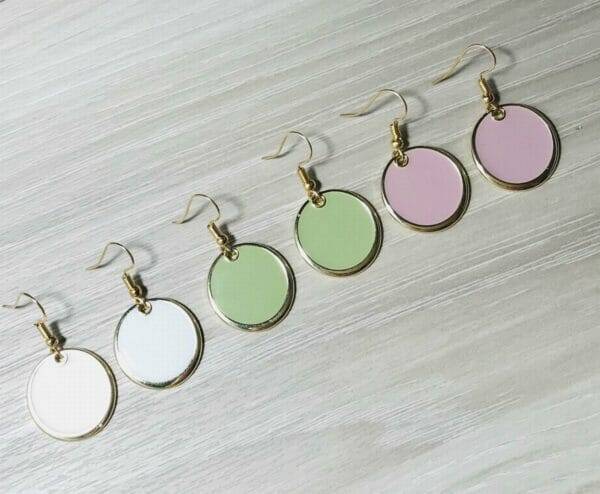 colorful_circle_earring Colorful Round Circle Disc Enamel Earrings minimalist gifts