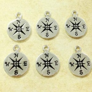compass_charm 5 Pcs Compass Charms