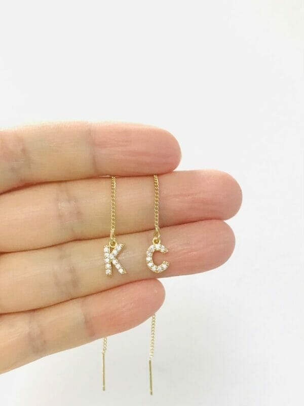 daintyinitialearrings Wholesale Initial Earrings