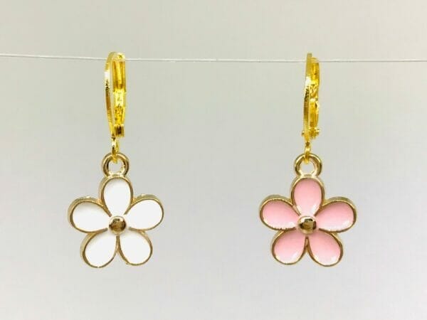 daisyearringpink Flower Earrings