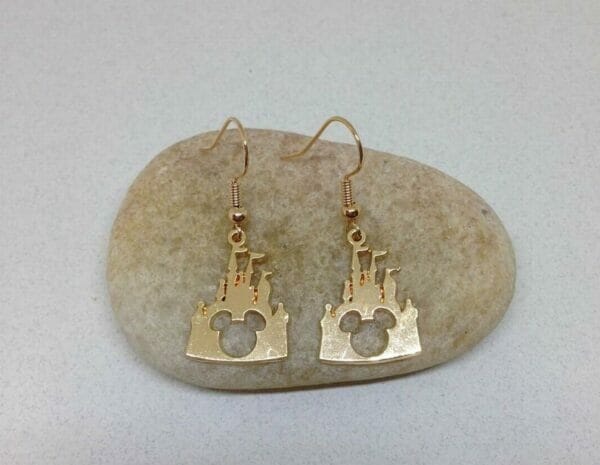 disney_castle_earrings_gold Mickey Castle Disney Earrings