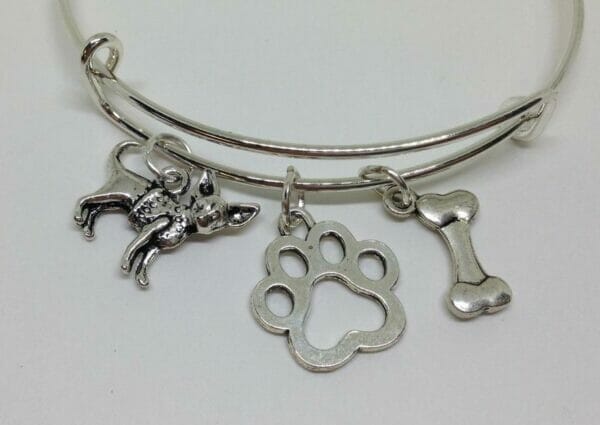 dog_paw_bone_bangle Dog Bangle Bracelet