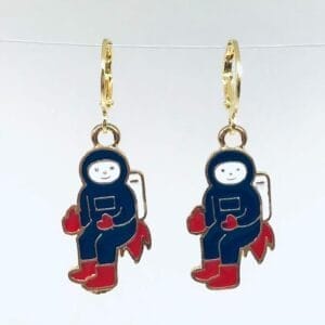 enamelastronautearrings Space max discovery Earrings