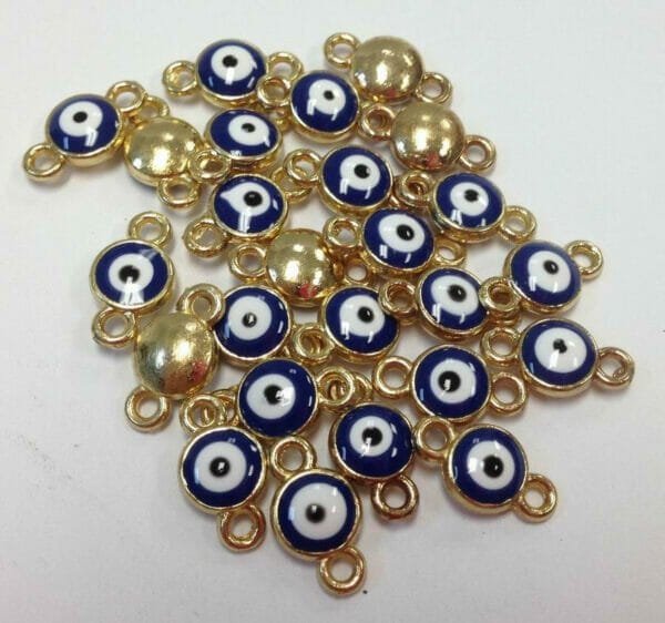 Blue Evil eye connector charm lot