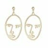 Face earrings Statement Picasso face earrings