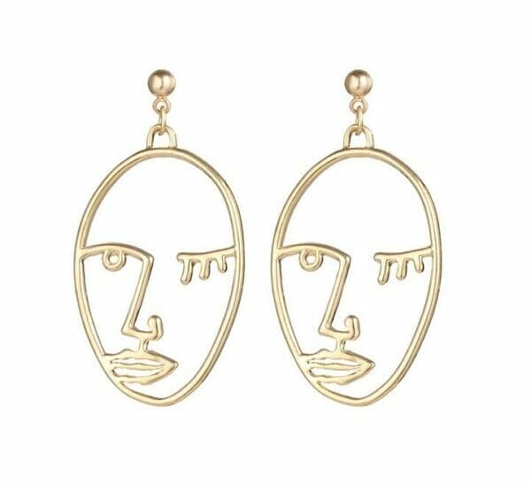 Face earrings Statement Picasso face earrings