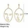 Picasso Face Statement Art Earrings