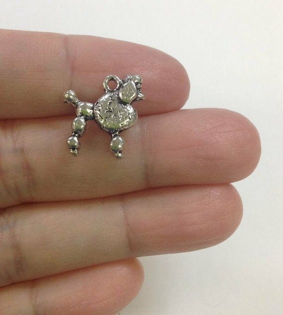 6 Poodle Charm for DIY Jewelry