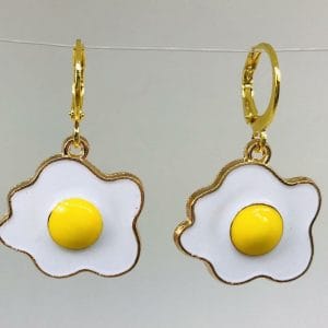 Fried Egg Earrings, Novelty Earrings