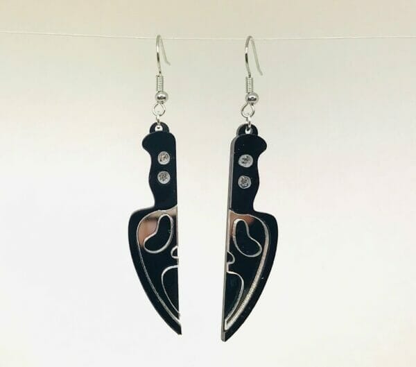 ghost_knife_earrings Ghost Face Acrylic Knife Earrings