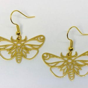 Gold Luna Butterfly Moon Phase Earrings wholesale