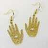 Psyche Tarot Card Reading Earrings, Hamsa Earrings
