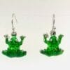 greenfrogearring Green Frog Earrings