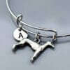 greyhound_dog_bangle Greyhound Dog Charm Bangle