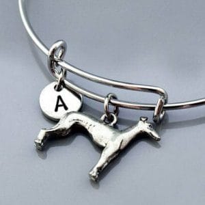 Greyhound Dog Charm Bangle