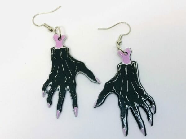 halloween_horrid_claw_earrings Horror Black Devil's Claw Halloween Acrylic Earrings