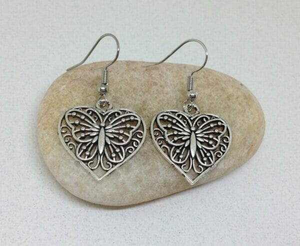 heart_butterfly_earrings Heart Butterfly Earrings