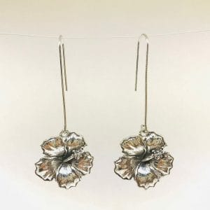 hibiscusflowerearrings hibiscus flower earrings funky novelty