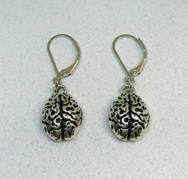 Human Brain Leverback Earrings