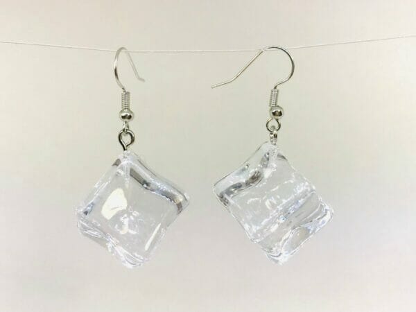 icecubeearring resin ice cube novelty earrings