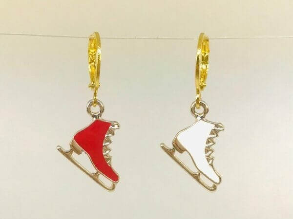 ice skate earrings