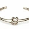 silver color love knot bracelet